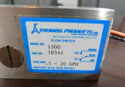 Interruptor de flujo de líquido Thomas Products - Parte # 18541 - Modelo 1500 - NUEVO en caja abierta - Imagen 5 de 7