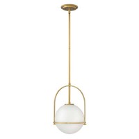 Elstead Somerset HäNgeleuchte E27 Heritage Messing Opal
