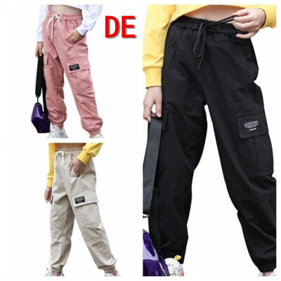 Jogginghose Kinder Jungen - Baggy Cargohose Mit Elastischer Taille Streetwear