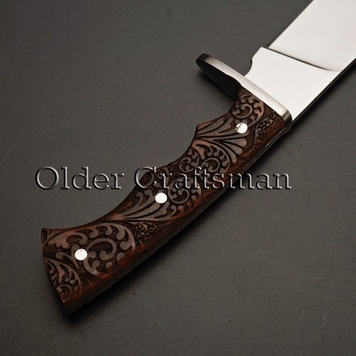 VIKINGS BOWIE STRUMENTO D2 PERSONALIZZATO ACCIAIO LUCIDO SPECCHIO, SOPRAVVIVENZA CACCIA - O197 - Foto 6 di 10