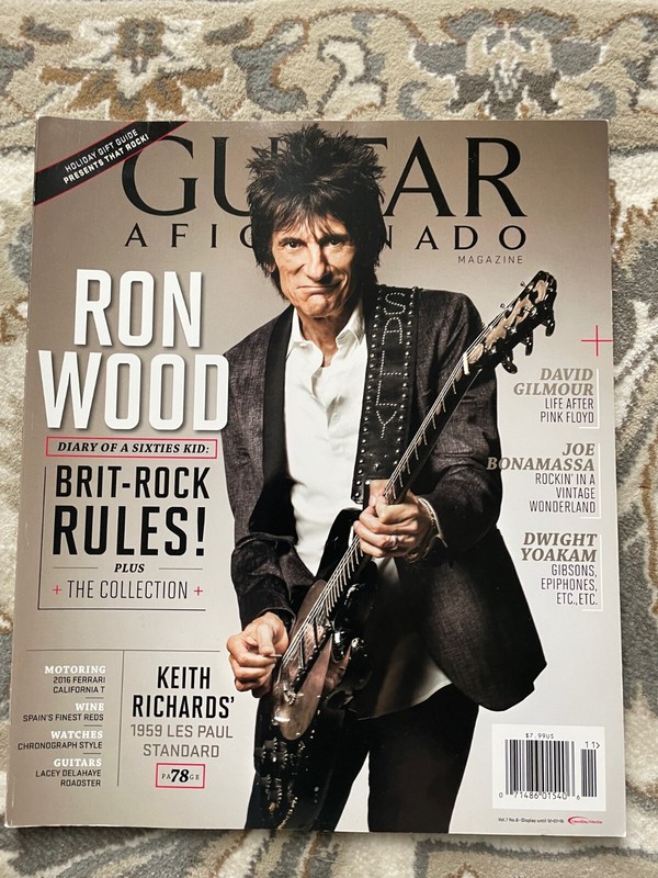 Guitar Aficionado Magazine Ron Wood 2015 Nov/Dec Vol 7/No.6