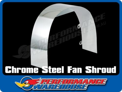 Universal Chrome Steel Fan Shroud 5½" Wide suits Chevy Ford Holden Hot Rod - Bild 1 von 2