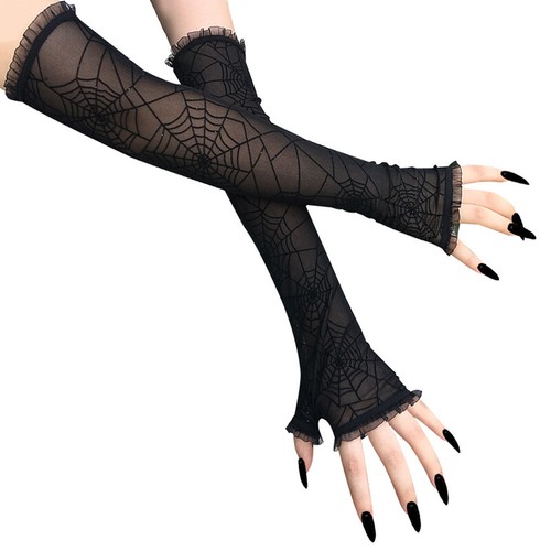 Spider Arm Sleeves Gloves Fancy Dress Up Halloween Costume Accessory Cosplay*-* - Picture 2 of 12