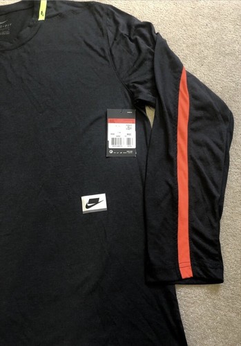NIKE DRI FIT HERREN TRAININGSGRAFIK LANGARM T-SHIRT TOP Größe S SCHWARZ (BV4538 010 - Bild 10 von 12