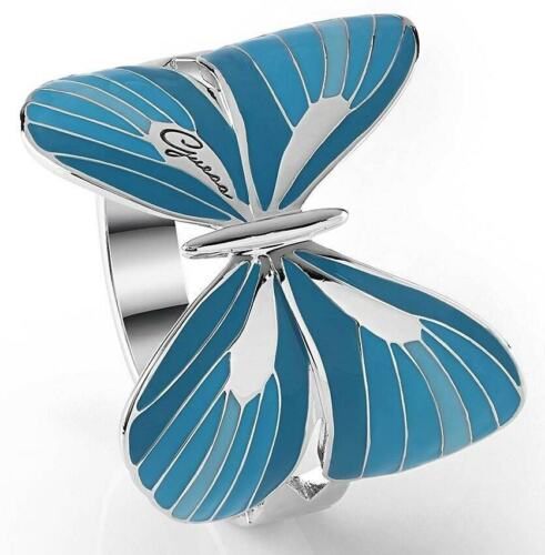 GUESS Tropical Dream Donna Bracciale Armilla Farfalla Acciaio Inox Blu Argento - Foto 2 di 5