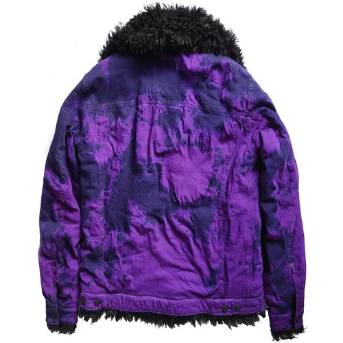 DSQUARED2 Jean Jacket Shearling Fur Lined Black Purple Size 48 - RP £2484.00 - Picture 10 of 15