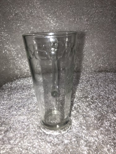 VINTAGE 1960's FALSTAFF Beer Glass Clear Glass Handled Mug Embossed Logo 7" - Picture 3 of 8
