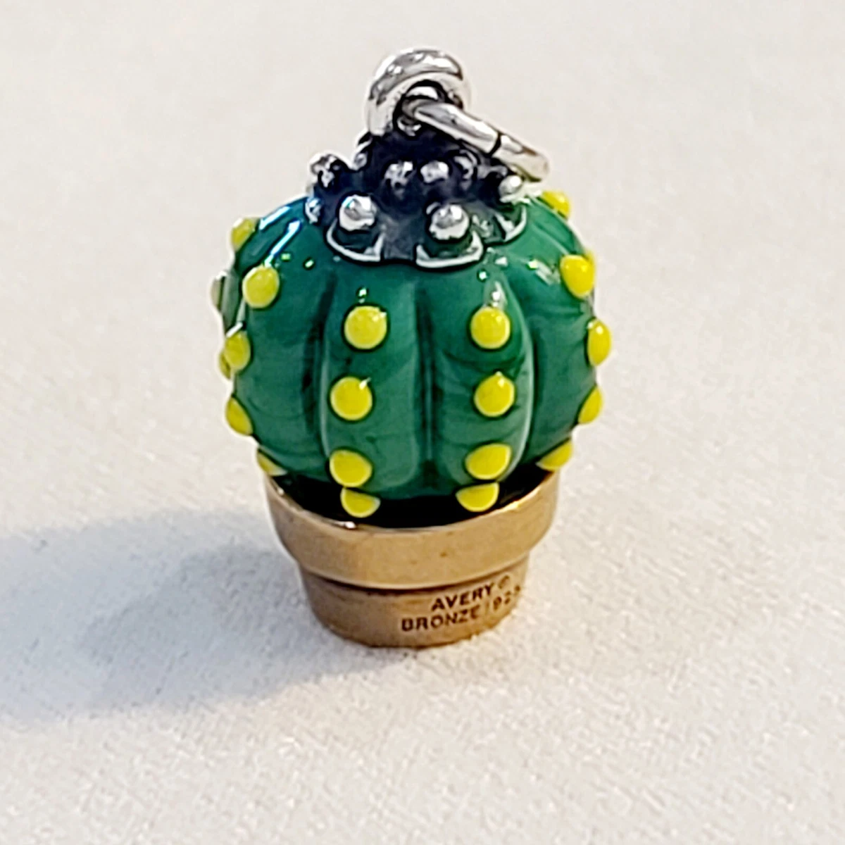 James Avery Brand New and Retired 3D Barrel Cactus Art Glass Charm