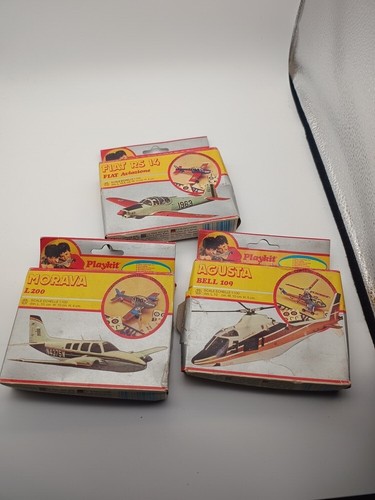 playkit modellini aereo elicottero agusta fiat morava plastica 1:100 aviazione - Foto 1 di 6