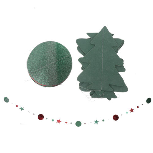 2 Sets Paper Hanging Bunting Holiday Hanging Garland Merry Christmas Garland - Picture 3 of 12