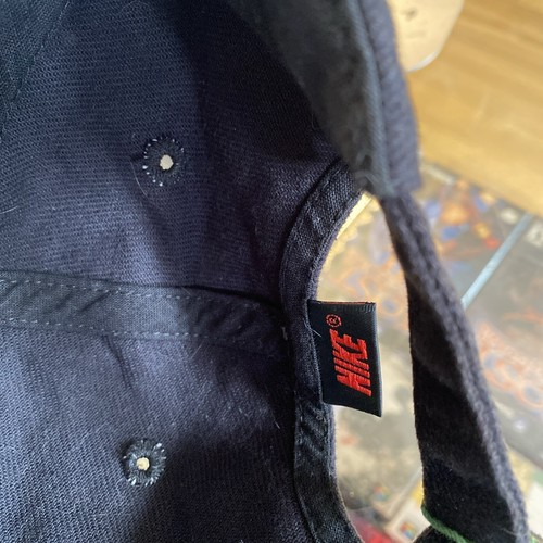 Nike Air Uptempo Hat Vintage Black Strap Back Made In Taiwan Small Size Worn - Picture 6 of 7