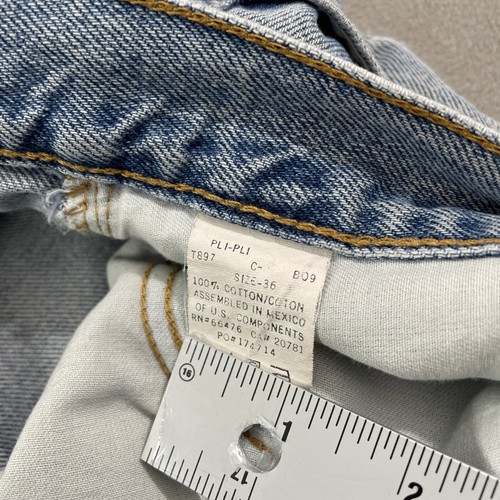 Tommy Hilfiger Jean Shorts Mens 36 Blue Light Wash Baggy Y2K Casual Hip Hop - Picture 3 of 11
