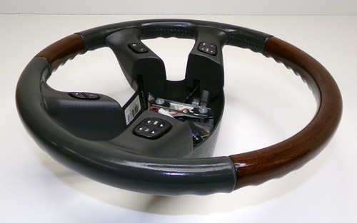 Chevrolet Tahoe Suburban Yukon Escalade Steering Wheel 03-06 Gray Leather Wood - Picture 6 of 14