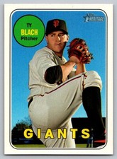 2018 Topps Heritage Base # 39 - Ty Blach - San Francisco Giants