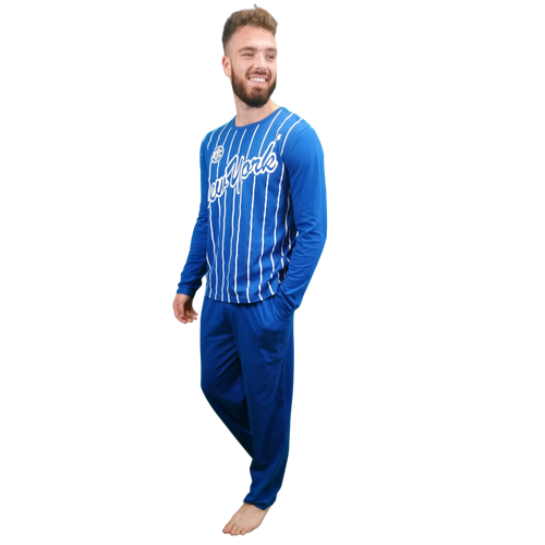 Mens Pyjamas Set Suit Cotton L/S PJs Top & Elastic Waistband Nightwear PJS S/S - Picture 50 of 172
