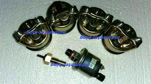 Con Trasmettitore Olio+Temp 52mm Pressione Olio Elettrico + Temp + Volt + Manometro Carburante - Rosso - Foto 2 di 2