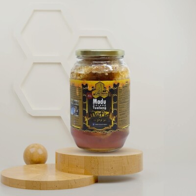 100% Pure Wild Tualang Honey Madu with Honeycomb 1KGx4 Glass Jar Free Shipping