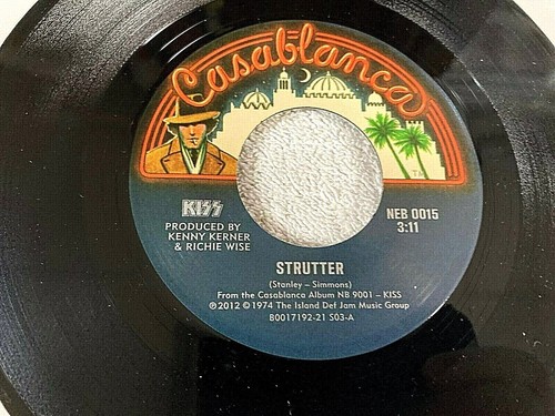 KISS Strutter b/w 100,000 Years Single Box Set USA White Sleeve Vinyl Ace Gene - Picture 4 of 5