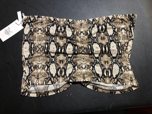 Camisa Candie’s Mujer Tubo Top Marrón Serpiente XLarge $26 (s-org-20-28) - Imagen 2 de 6