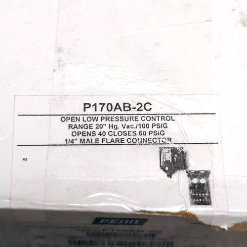 Control de presión único PENN P170AB-2C límite bajo reinicio automático abolladura pequeña 20"-100 - Imagen 3 de 11