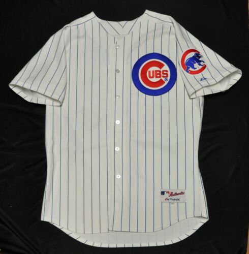 Mark Prior Chicago Cubs Majestic Jersey Authentic Pin Stripe Sewn Men 48 XL - Picture 3 of 11