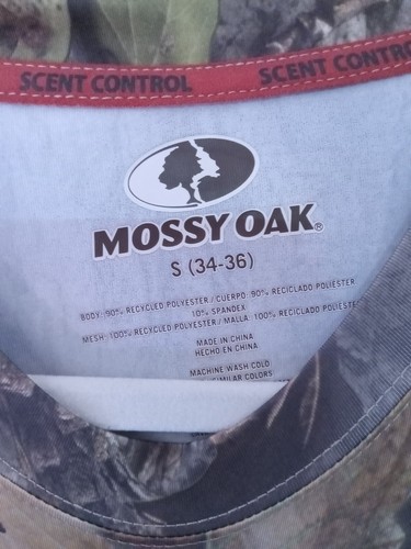 Mossy Oak Mens Size Small 34-36 Camo Performance Shirt Long Sleeve - Picture 3 of 8