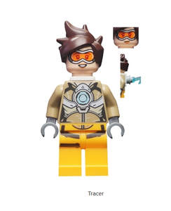 ow001 NEW LEGO Overwatch Tracer Minifigure from 75970 Tracer vs Widowmaker