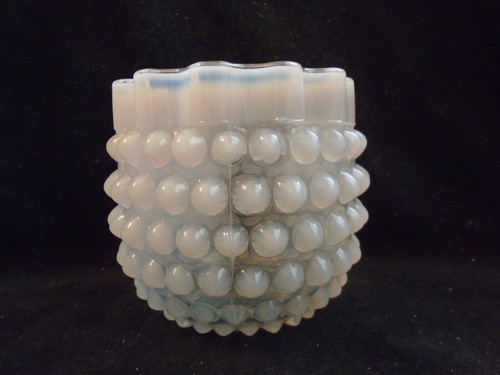 Vintage EAPG Hobbs Frosted Francesware Hobnail Spoon Holder 4 Inches Tall - Picture 12 of 12