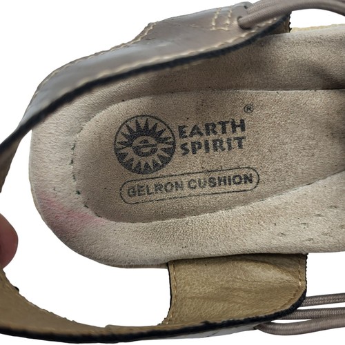 Earth Spirit Perforated Leather Espadrille Wedge Sandals Bronze Women's 8 - Bild 10 von 10
