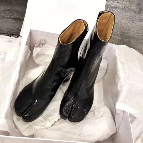 UK Chic Womens Tabi Split Toe Bootie Block Heel Side Zip Ankle Boots Shoes NEW - Picture 10 of 20