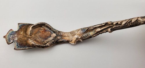 Vintage Vancouver Canada Souvenir Spoon Sterling Silver .925 Enamel Indian Chief - Picture 6 of 10