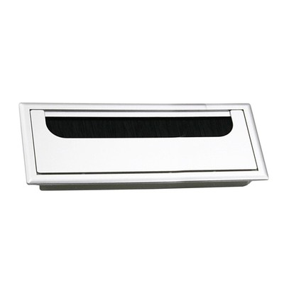 Computer Desk Table Grommet Cable Outlet Wire Hole Cover 10x30cm Aluminum