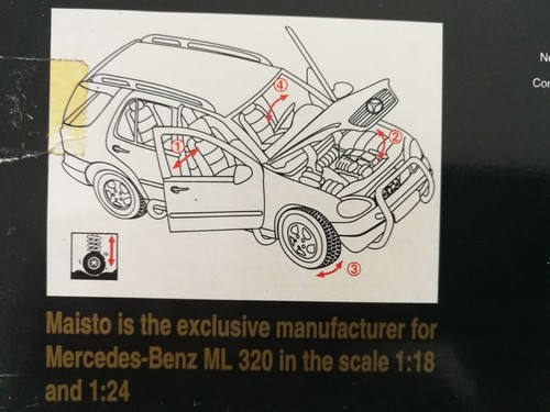 1/18 MERCEDES-BENZ ML320 W163 1997 - MAISTO Special Edition / 31847 - Foto 14 di 15