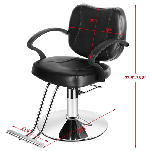 Artist Hand Black Classic Hydraulic Barber Chair Hair Styling Salon Beauty Spa - Picture 2 of 12