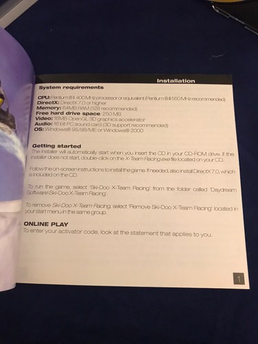 Ski-doo Team Racing PC CD The X-treme Snowmobile Racing Challenge ! - Picture 5 of 6