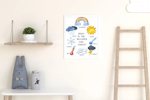 Weather Children's nursery\bedroom print- what is the weather like today- kids - Picture 2 of 2