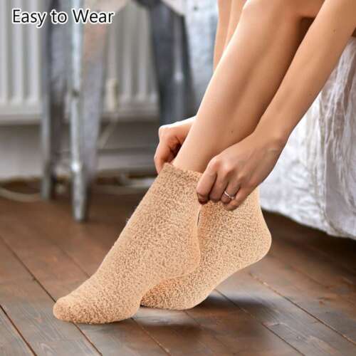 Cozy Women Men Fuzzy Fluffy Socks Warm Soft Winter Plush Home Sleeping Socks US - Picture 7 of 18