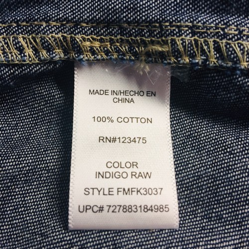 UK Style French Connection Mens Western Denim Jean Shirt Size XL Blue - Picture 10 of 10