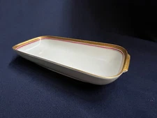 Rosenthal "HELENA 3306" Gold Laural & Red Trim 9 1/2" Relish Dish Tray