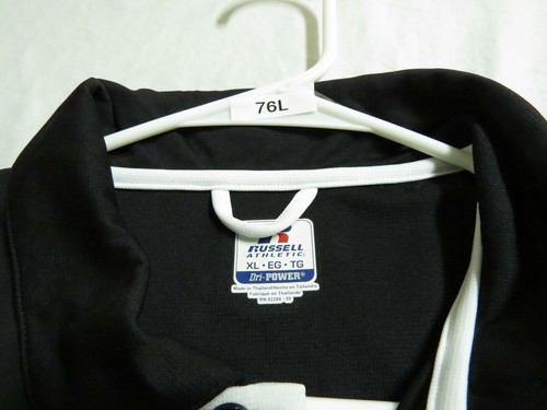 New Sz S Black Russell Athletic Ncaa Mens Polyester #76L Golf Polo Shirt - Picture 256 of 352