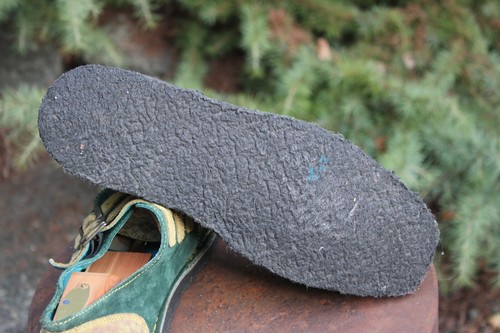 John Fluevog Creeper Shoes Green Yellow Blue Crepe Argyle 11 Men's Monk Strap - Bild 8 von 10