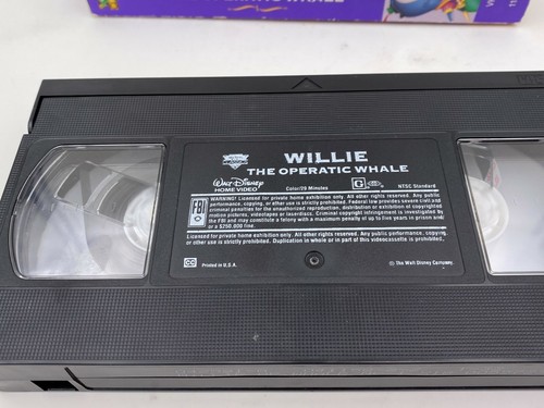 Walt Disney Mini Classics - Willie the Operatic Whale (VHS, 1991) - Imagen 7 de 7