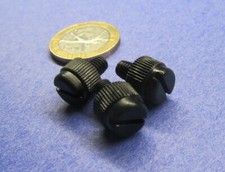 Nylon Black Plastic Thumb Screw, 10-32 x 1/4" Length, 13/32" Head Dia, 100 Pc