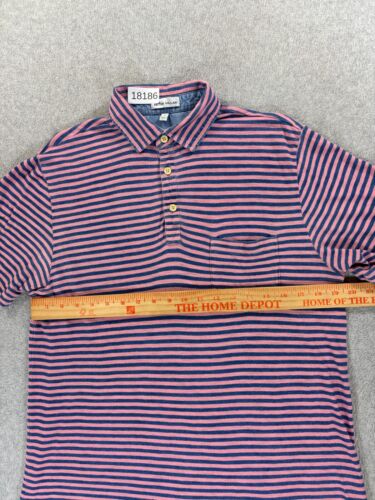 Polo Peter Millar cotone a righe manica corta (uomo piccola) rosa/blu - Foto 6 di 11