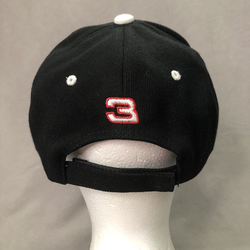 DALE EARNHARDT #3 EMBROIDERED BLACK ADJUSTABLE STRAPBACK CAP HAT - Picture 5 of 6