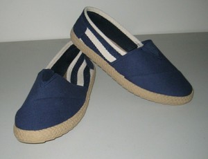 navy blue and cream shoes