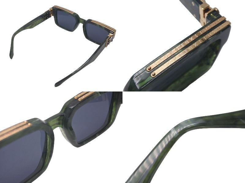 LOUIS VUITTON Millionaire 1.1 Sunglasses Green Marble Square 58