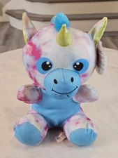 A & A Global Industries Rainbow Pink Blue Unicorn Stuffed Animal Plush Toy