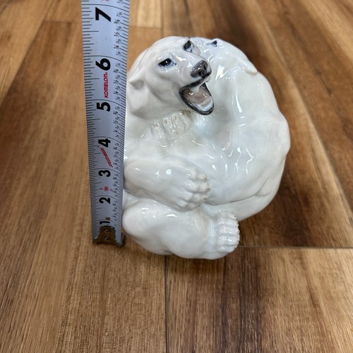 Royal Copenhagen Fighting Polar Bears Denmark Stamped 6" Tall Porcelain 2317 - Picture 11 of 11