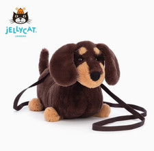 Jellycat Otto sausage dog bag soft plush animal -Valentine's Day gift